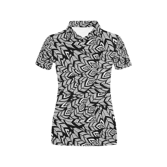 Tribal Pattern Print Design LKS302 Women's Polo Shirt