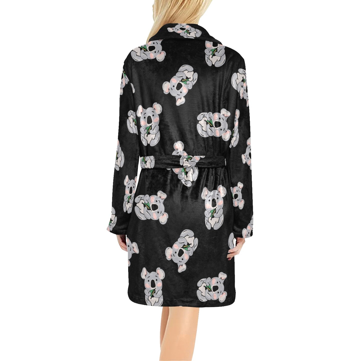 Koala Pattern Print Design 05 Women's Fleece Robe