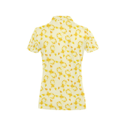 Childhood cancer Pattern Print Design 01 Women's Polo Shirt