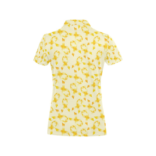 Childhood cancer Pattern Print Design 01 Women's Polo Shirt