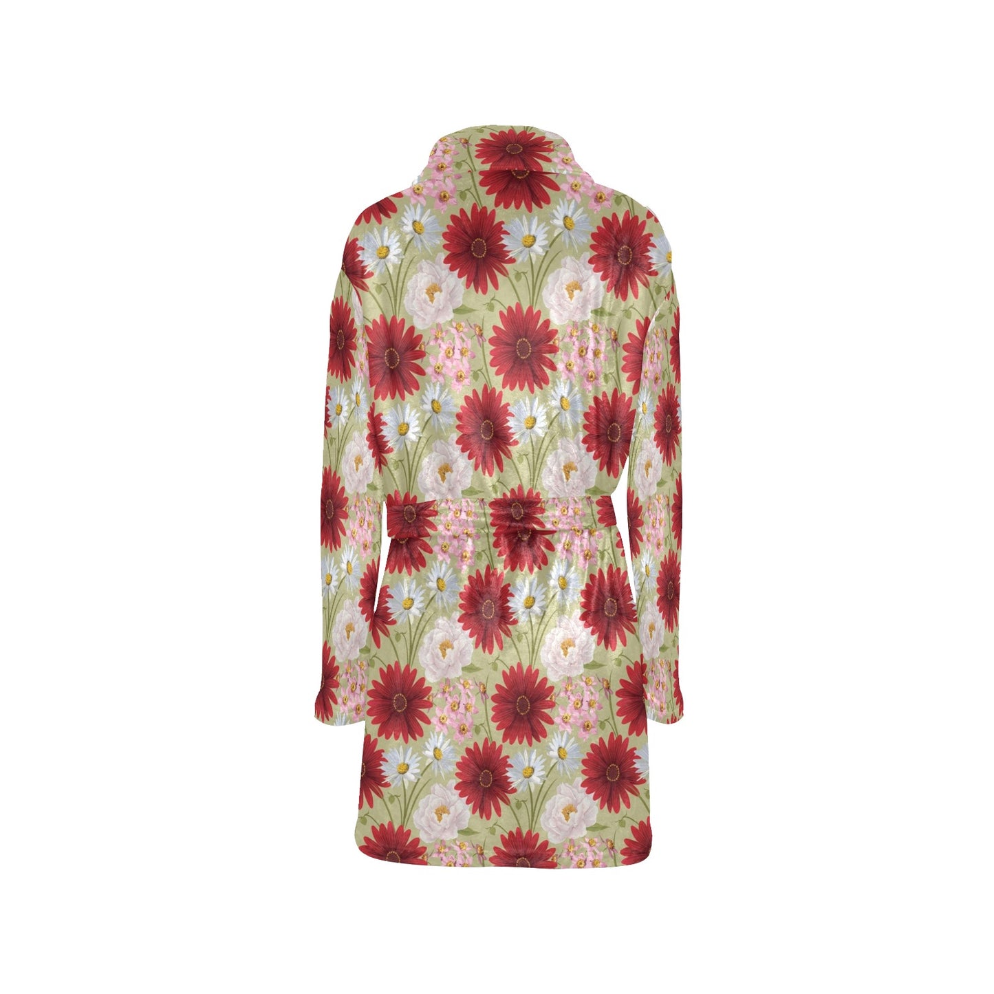 Gerberas Pattern Print Design GB07 Women's Fleece Robe