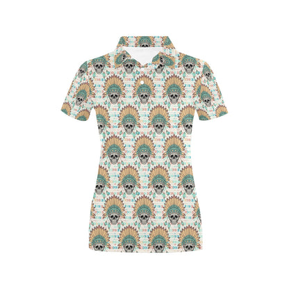 Boho Pattern Print Design 04 Women's Polo Shirt