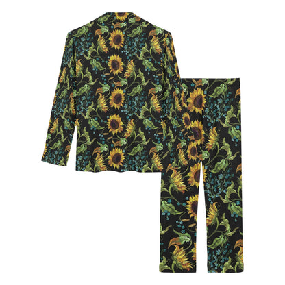 Sunflower Print Design LKS308 Women's Long Pajama Set