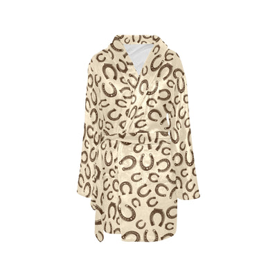 Horseshoe Print Design LKS302 Women's Fleece Robe