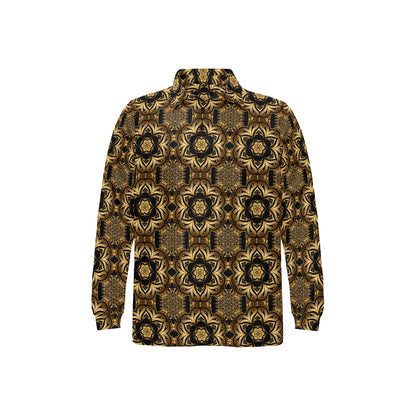 Celtic Pattern Print Design 07 Long Sleeve Polo Shirt For Men's