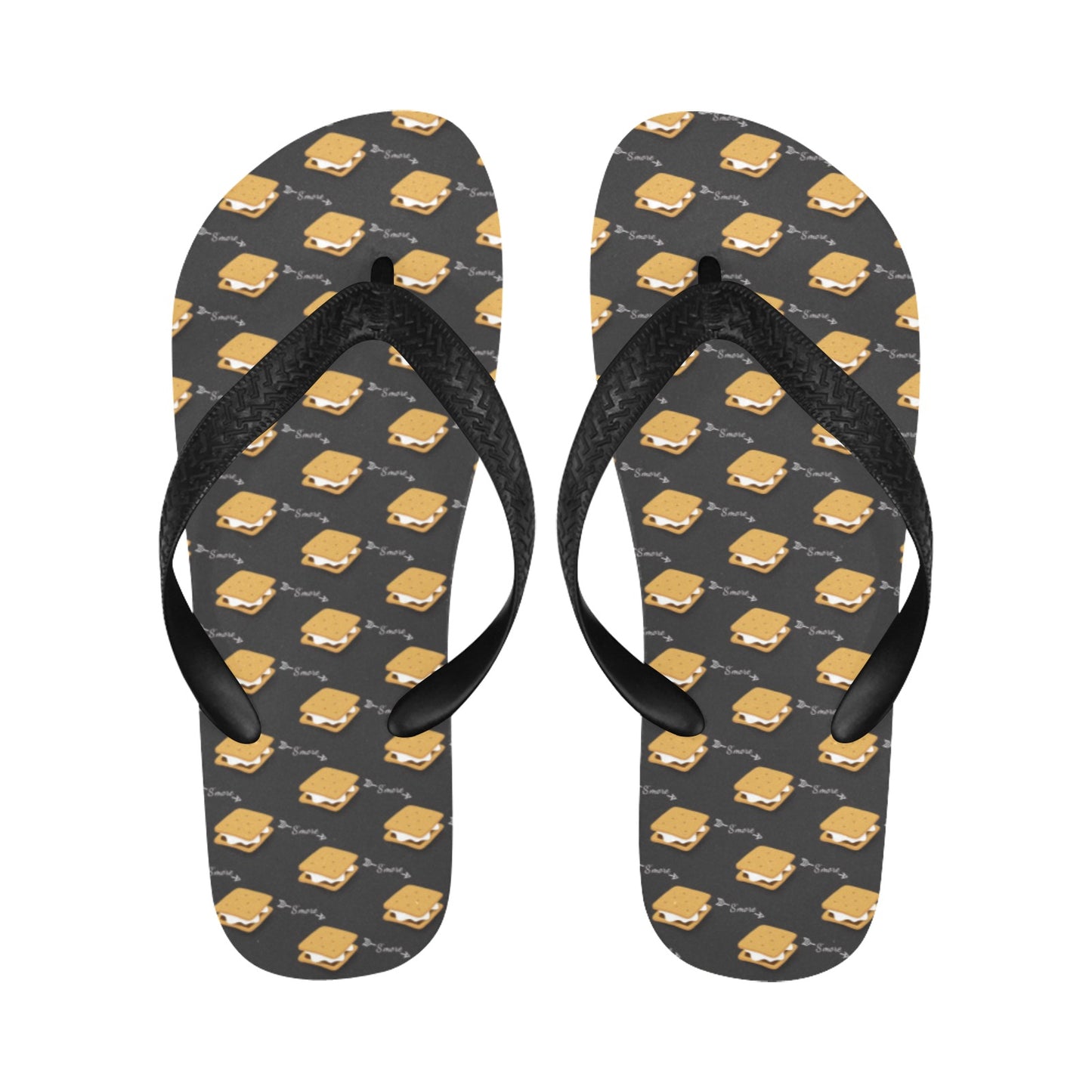 S_Mores Print Design LKS301 Flip Flops