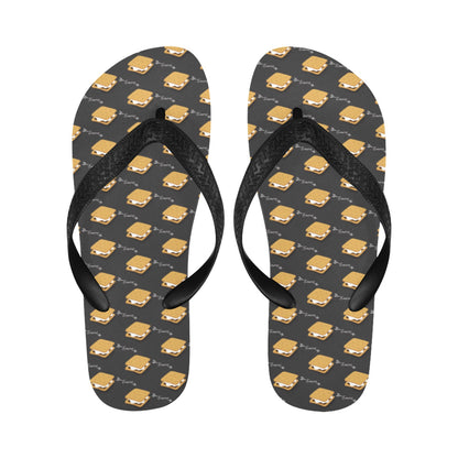 S_Mores Print Design LKS301 Flip Flops