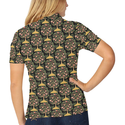 Tree Of Life Print Design LKS303 Women's Polo Shirt
