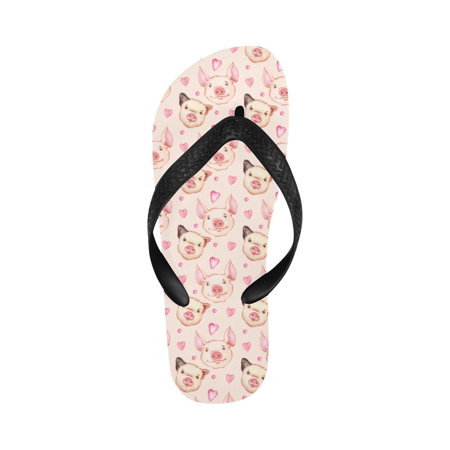 Pig Print Design LKS406 Flip Flops