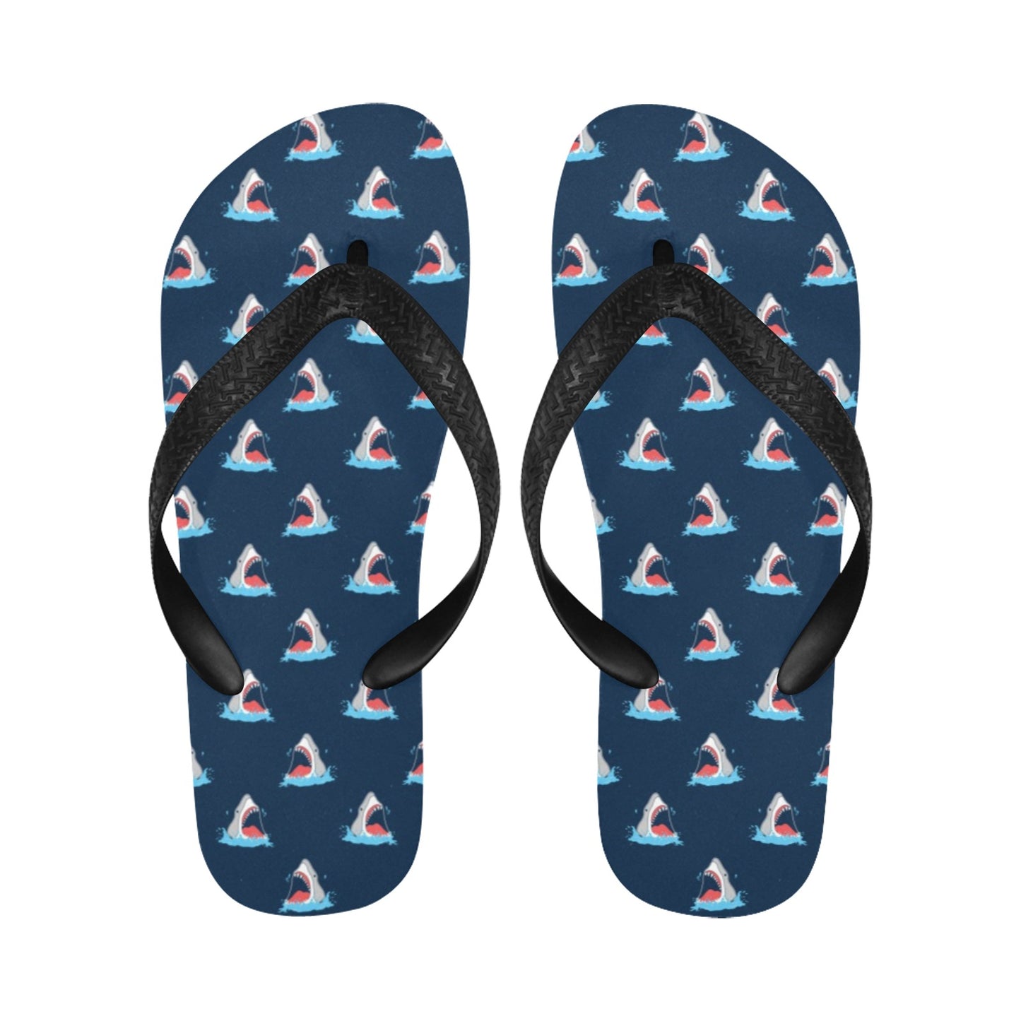 Shark Print Design LKS3010 Flip Flops
