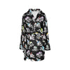 Skull Print Design LKS3013 Women's Fleece Robe