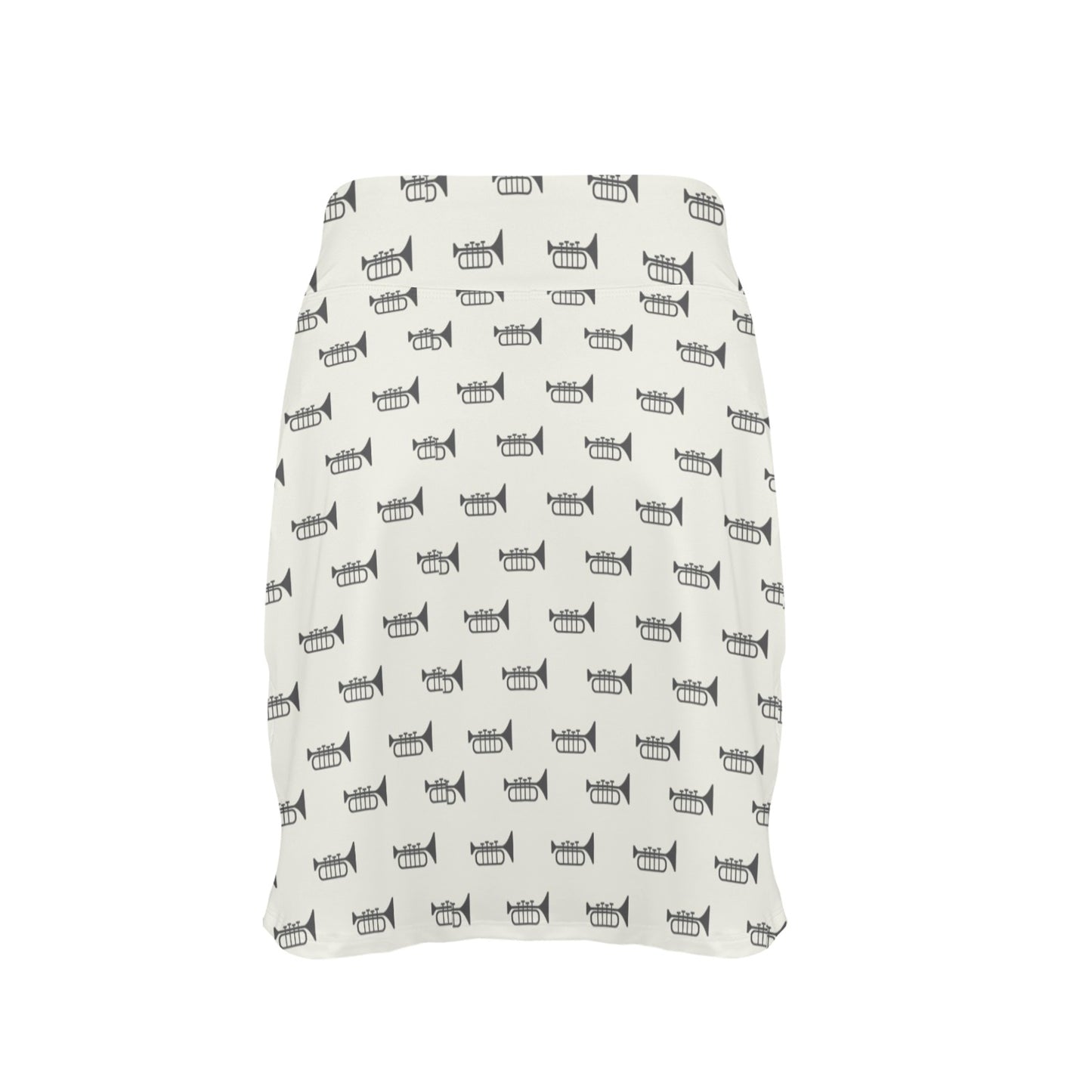 Trumpet Pattern Themed Print 17" Golf & Pickleball Skort with Pockets