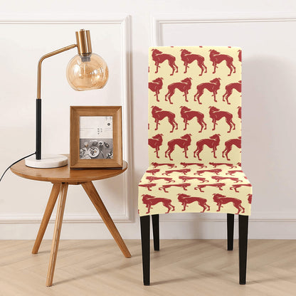 Whippets Print Design LKS301 Dining Chair Slipcover