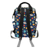 Planet With Star Print Design LKS303 Diaper Bag Backpack