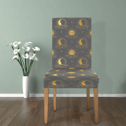 Sun Moon Print Design LKS305 Dining Chair Slipcover