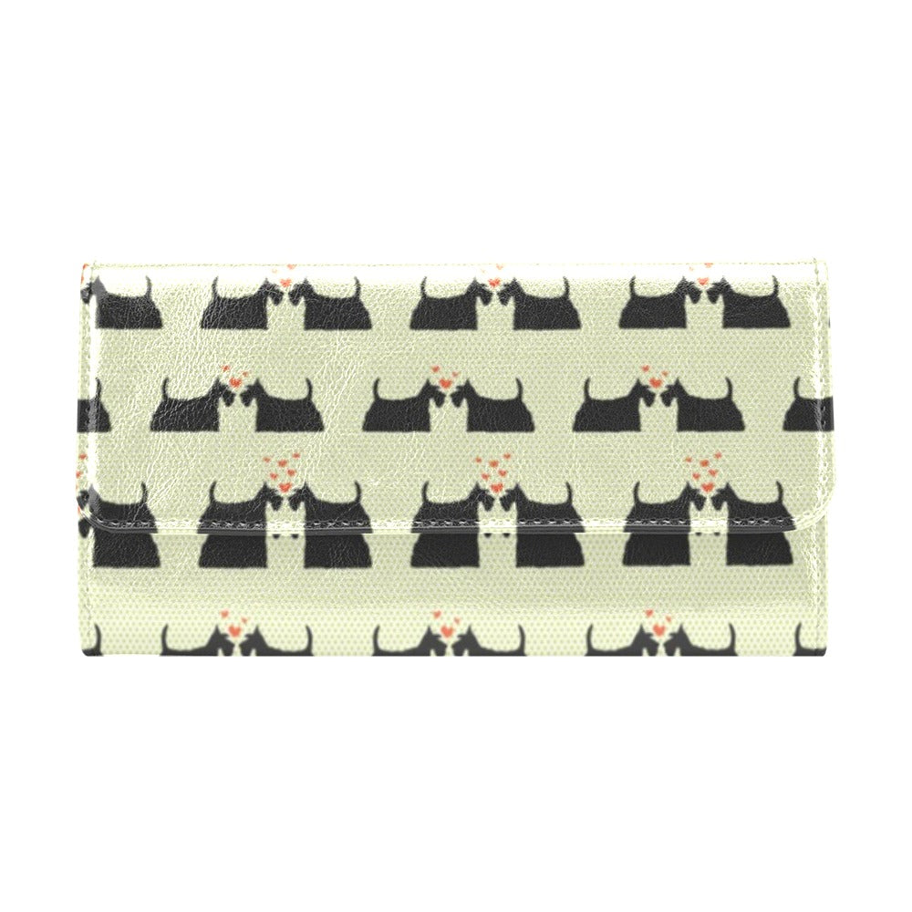 Scottish Terriers Print Design LKS304 Women's Trifold Wallet