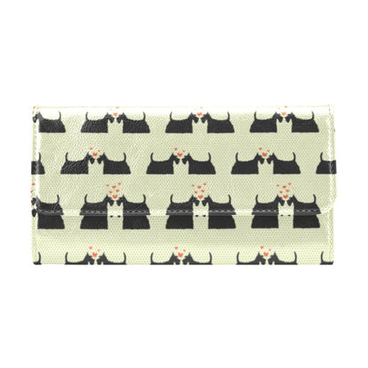Scottish Terriers Print Design LKS304 Women's Trifold Wallet