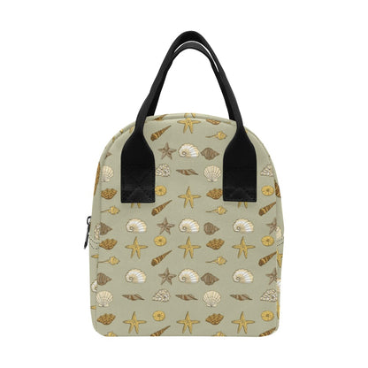 Seashell Beach Print Design LKS303 Insulated Lunch Bag