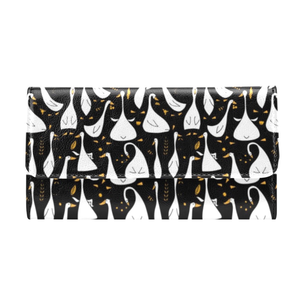 Goose Print Design LKS401 Women's Trifold Wallet