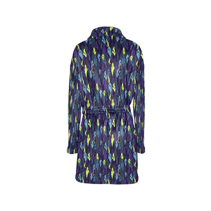 Shark Neon color Print Women's Fleece Robe