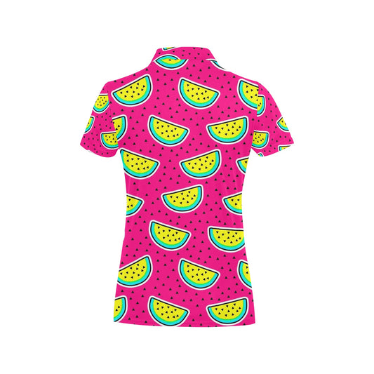 Watermelon Pattern Print Design WM04 Women's Polo Shirt