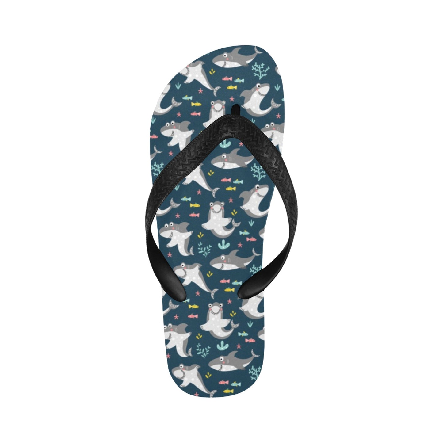 Shark Print Design LKS307 Flip Flops