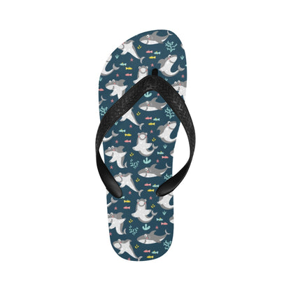 Shark Print Design LKS307 Flip Flops