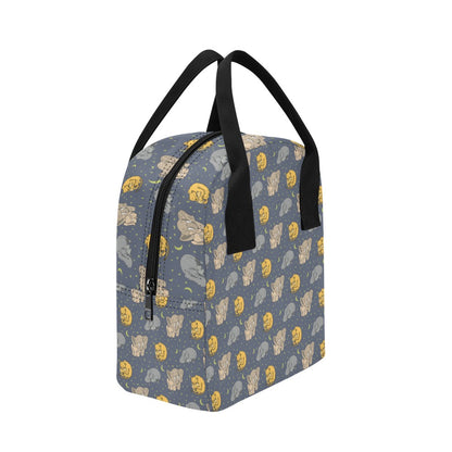 Safari Elephant Lion Print Design LKS303 Insulated Lunch Bag