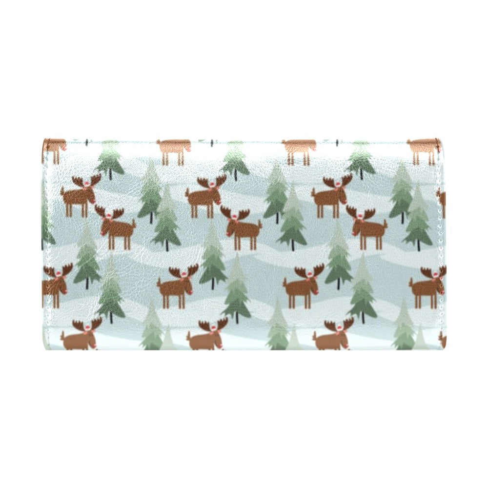 Moose Print Design LKS402 Women's Trifold Wallet