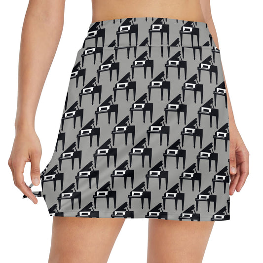 Piano Print Design LKS404 17" Golf & Pickleball Skort with Pockets