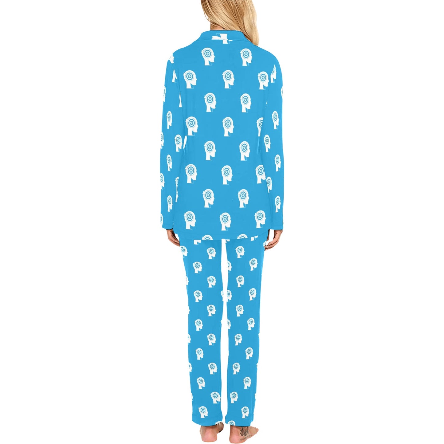 Psychology Pattern Print Design A03 Women's Long Pajama Set