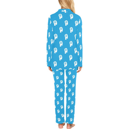 Psychology Pattern Print Design A03 Women's Long Pajama Set