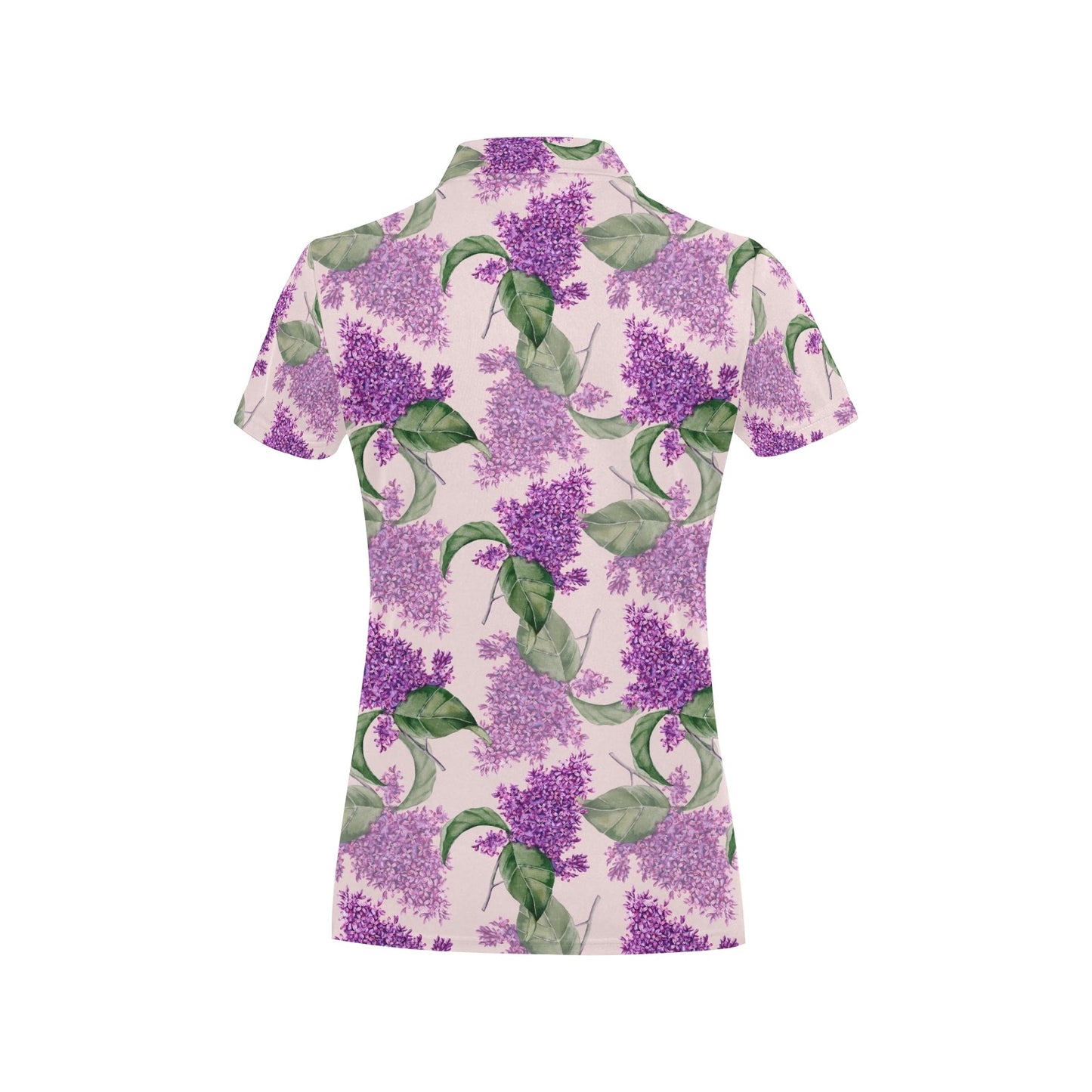 Lilac Pattern Print Design LI02 Women's Polo Shirt