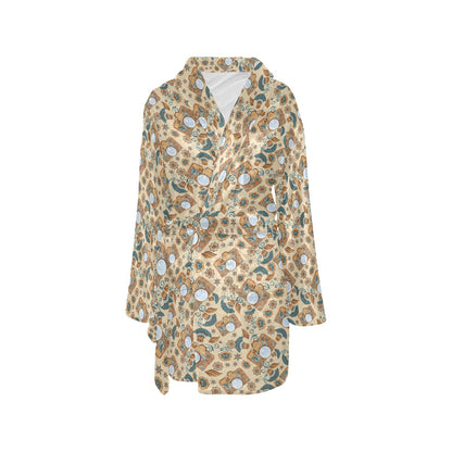 Camera Pattern Print Design 05 Women's Fleece Robe