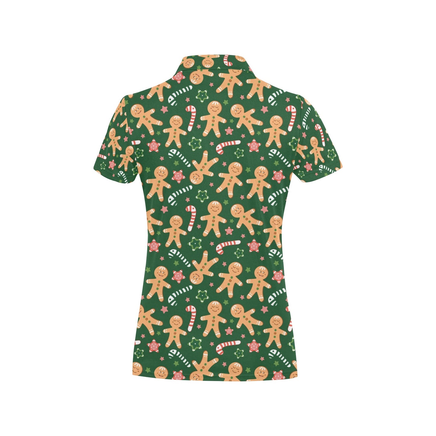 Gingerbread Pattern Print Design 04 Women's Polo Shirt