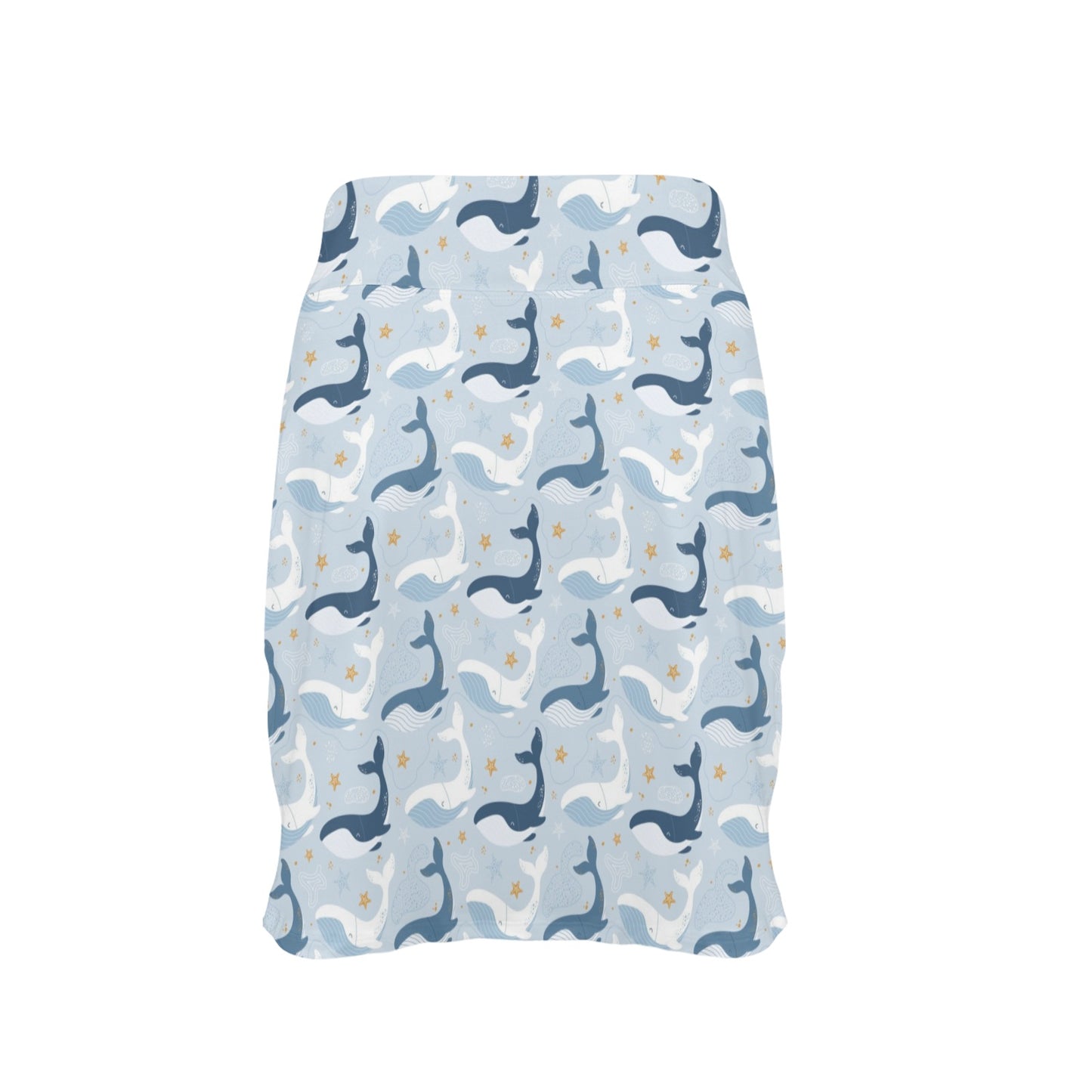 Whale Print Design LKS305 17" Golf & Pickleball Skort with Pockets