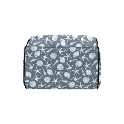 Seashell Print Design LKS306 Diaper Bag Backpack