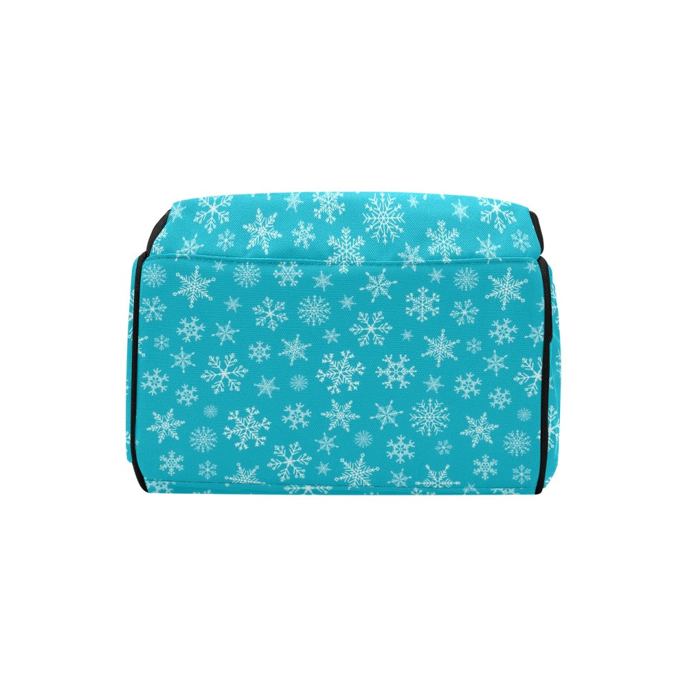 Snowflake Print Design LKS304 Diaper Bag Backpack