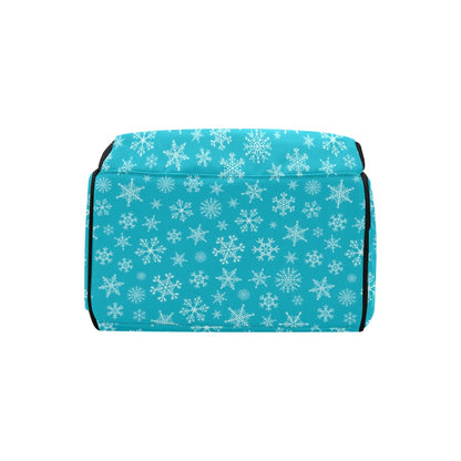Snowflake Print Design LKS304 Diaper Bag Backpack