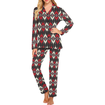 Southwestern Pattern Women's Long Pajama Set