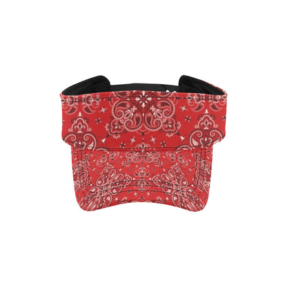 Bandana Red Pattern Print Design LKS3010 Unisex Sun Visor