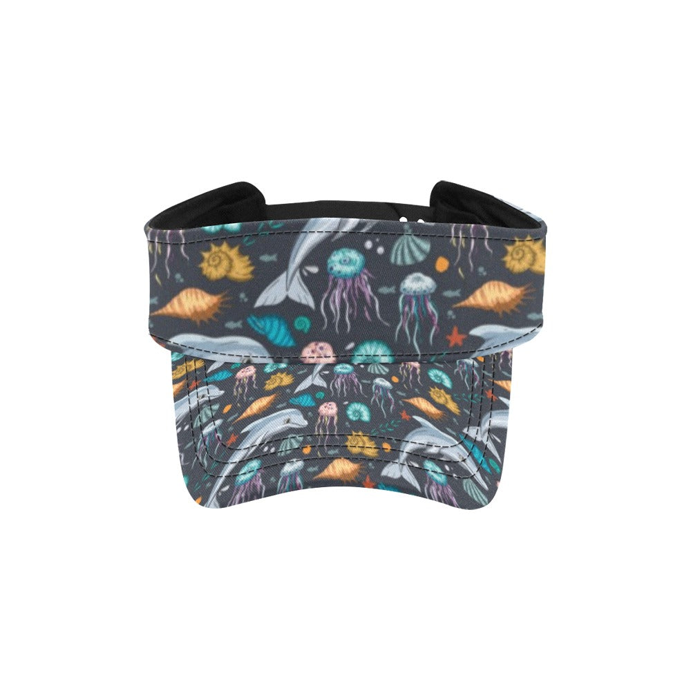 Underwater Dolphin Print Design LKS304 Unisex Sun Visor