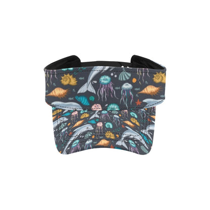 Underwater Dolphin Print Design LKS304 Unisex Sun Visor
