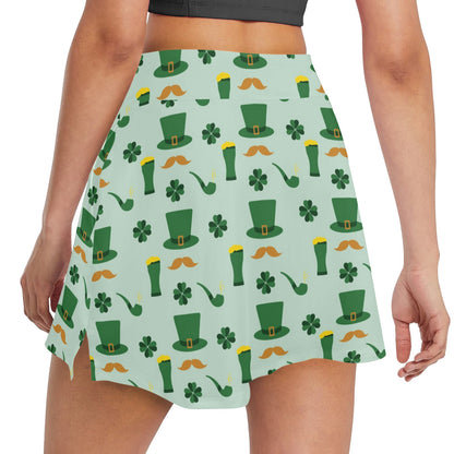 St Patricks Day Print Design LKS304 17" Golf & Pickleball Skort with Pockets