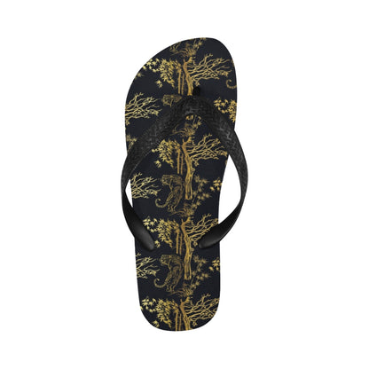 Tiger Gold Print Design LKS307 Flip Flops