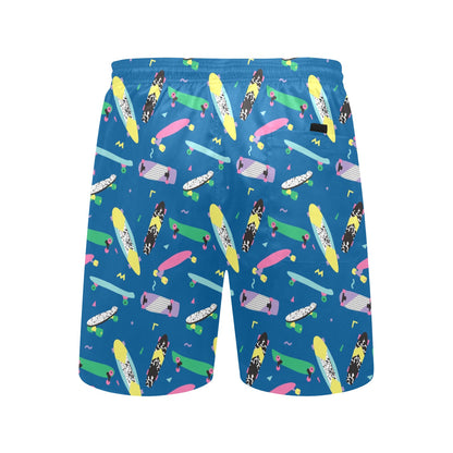 Skateboard Print Design LKS302 Men's Swim Trunks Beach Shorts