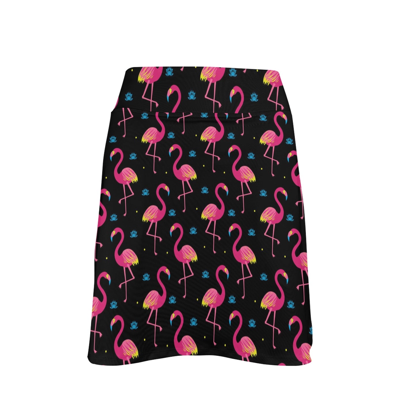 Flamingo Pink Neon Print Pattern 17" Golf & Pickleball Skort with Pockets