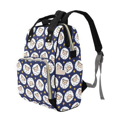 Sheep Print Design LKS402 Diaper Bag Backpack