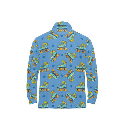 Roller skate Pattern Print Design A04 Long Sleeve Polo Shirt For Men's