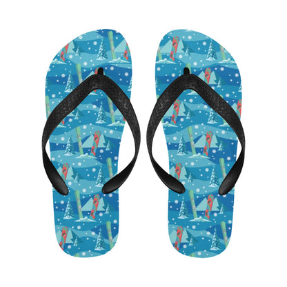 Snowboard Print Design LKS301 Flip Flops